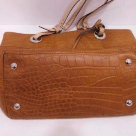 Leather bag Michael Kors vintage rust brown bag two handle shoulder or tote bag - Picture 5 of 8